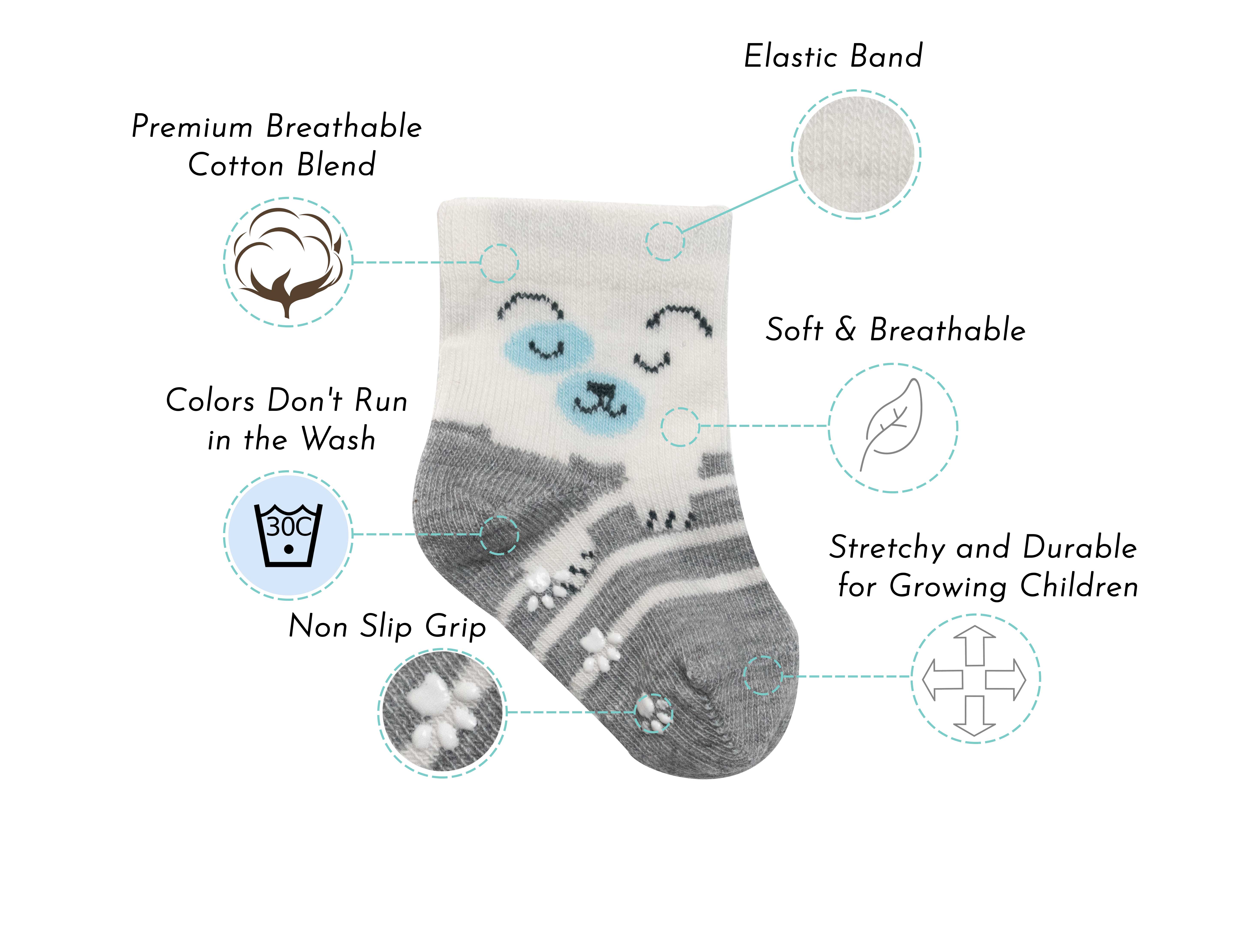 Бебешки Чорапи - Анти слип, Памук 1